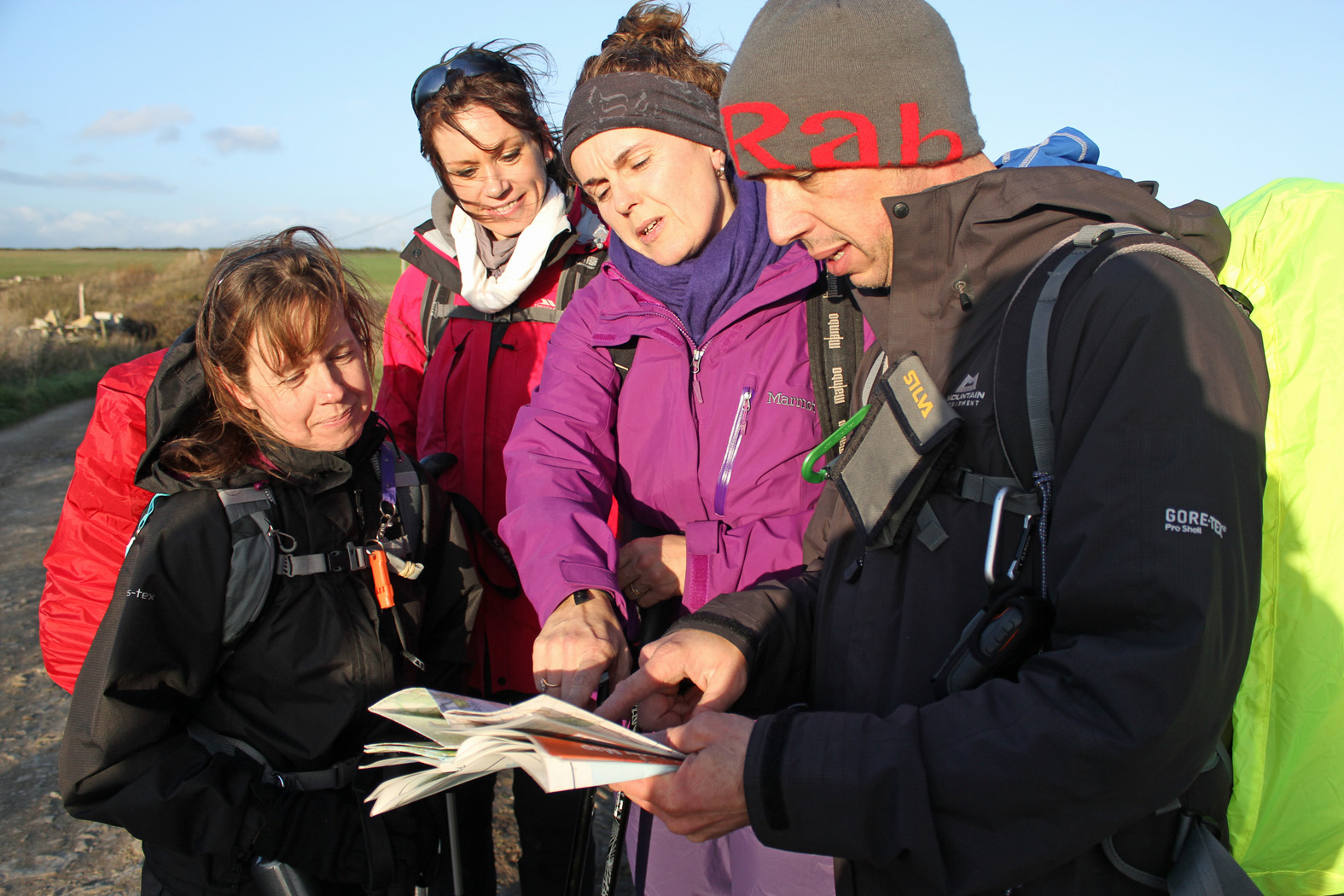 Martin talking the group through the route