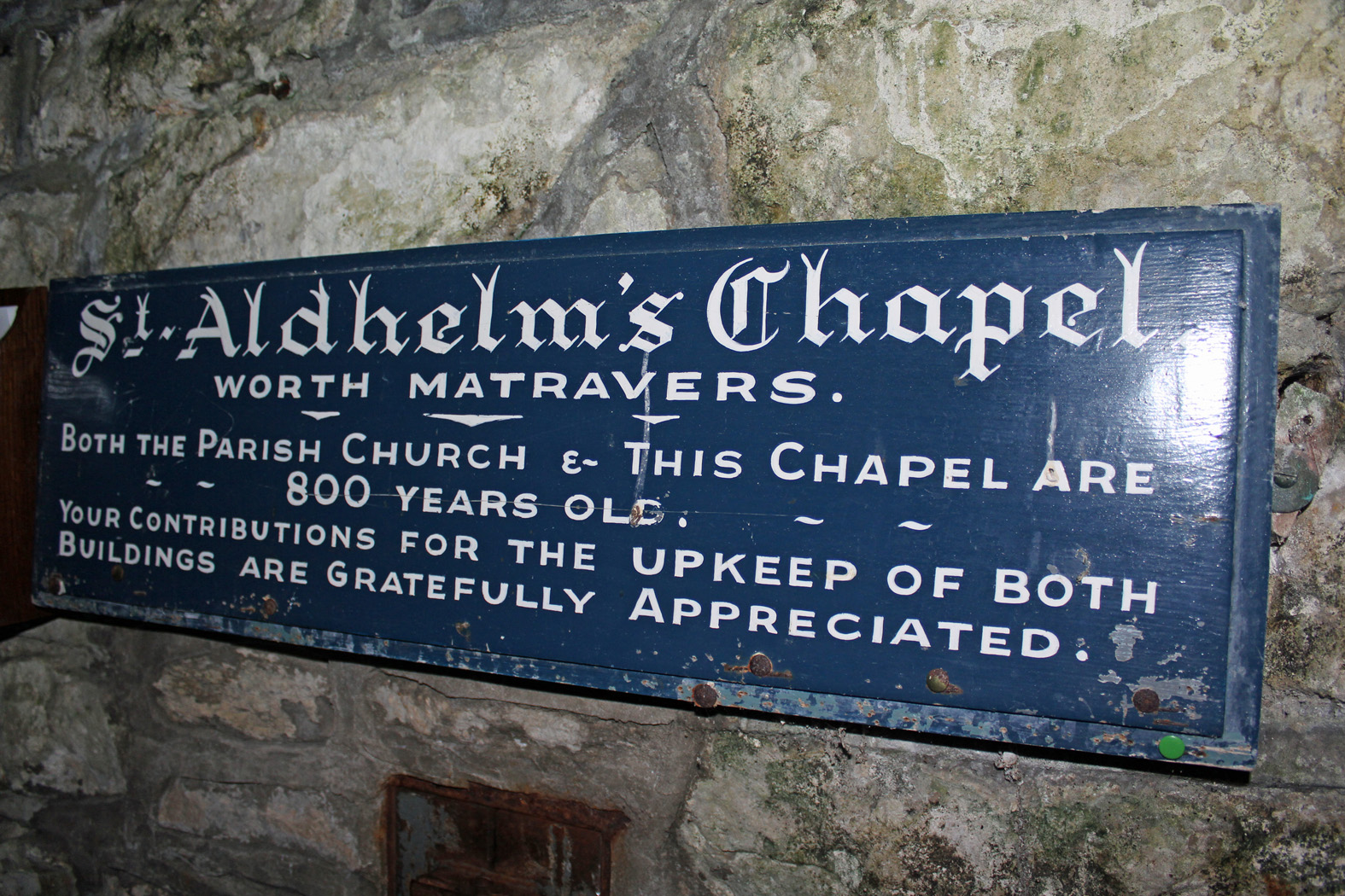 The chapel has a history dating back 800 years...