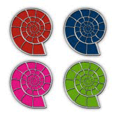 the four ammonite badges